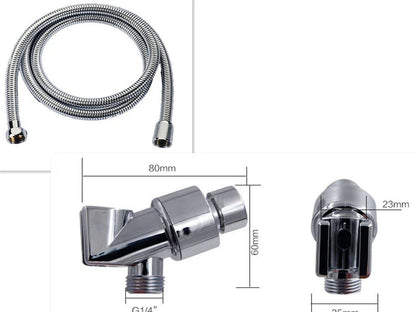 High-Pressure Handheld Shower Head with Turbo Propeller and Cotton Filter for Luxurious Spa-Like Shower Experience