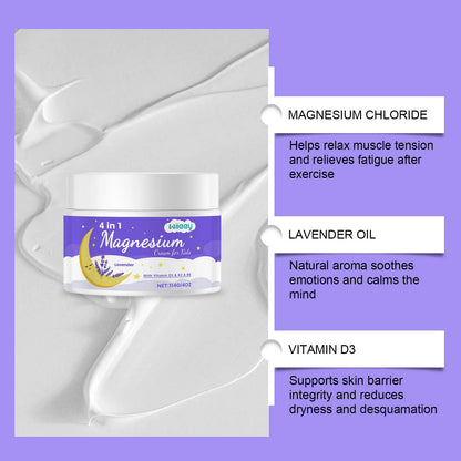 114g jar of 4-in-1 magnesium cream for kids with magnesium chloride and vitamins