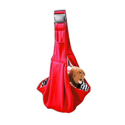 Soft brown adjustable shoulder strap dog carrier bag for small pets