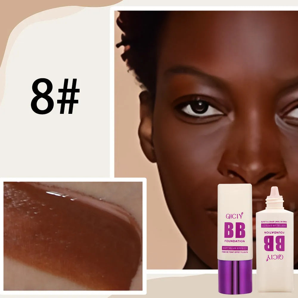 Feeding bottle style BB cream with brightening foundation and concealer effect in 10 colour shades