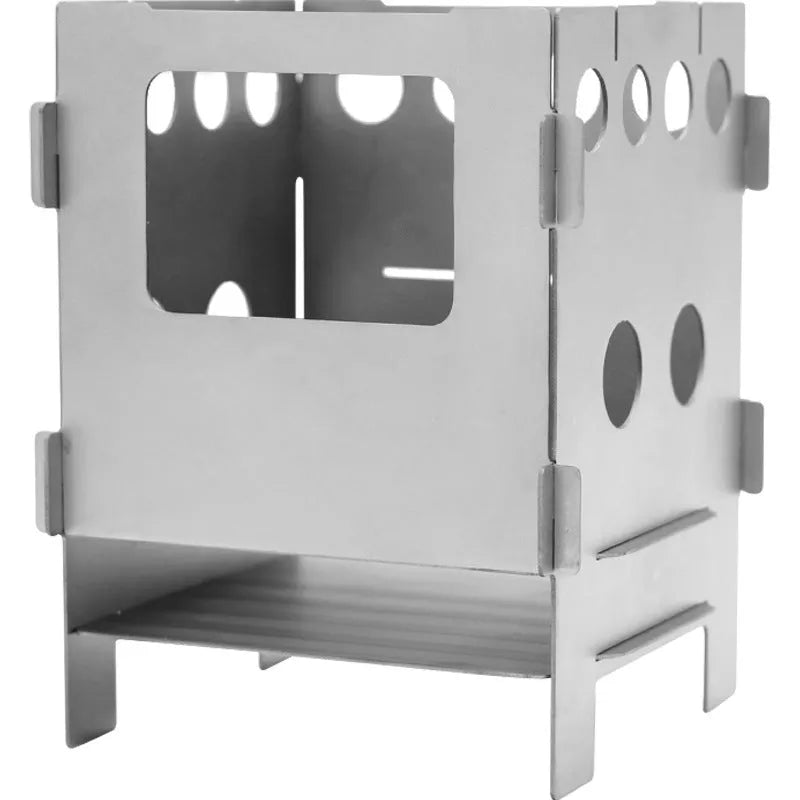 Pure Titanium Alloy Firewood Mountaineering Camping Stove - lightweight and durable for outdoor cooking