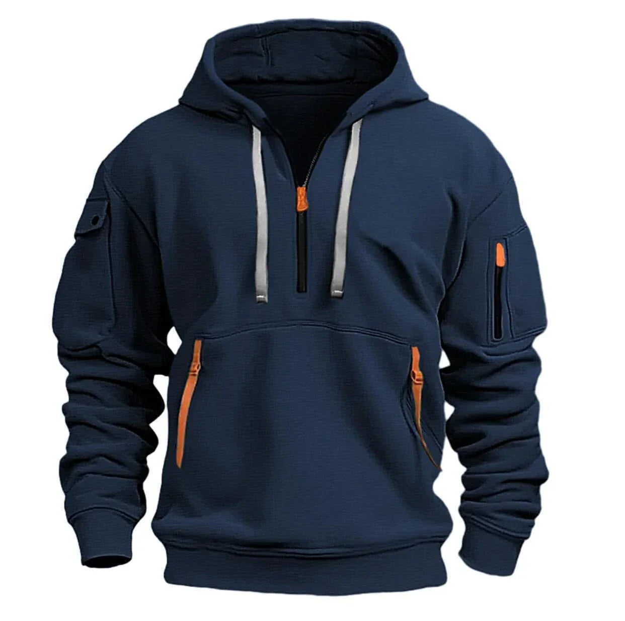 Comfy hooded pullover sweatshirt in various colors and sizes for men and women