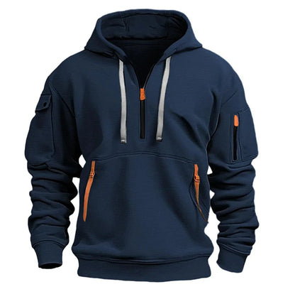 Comfy hooded pullover sweatshirt in various colors and sizes for men and women