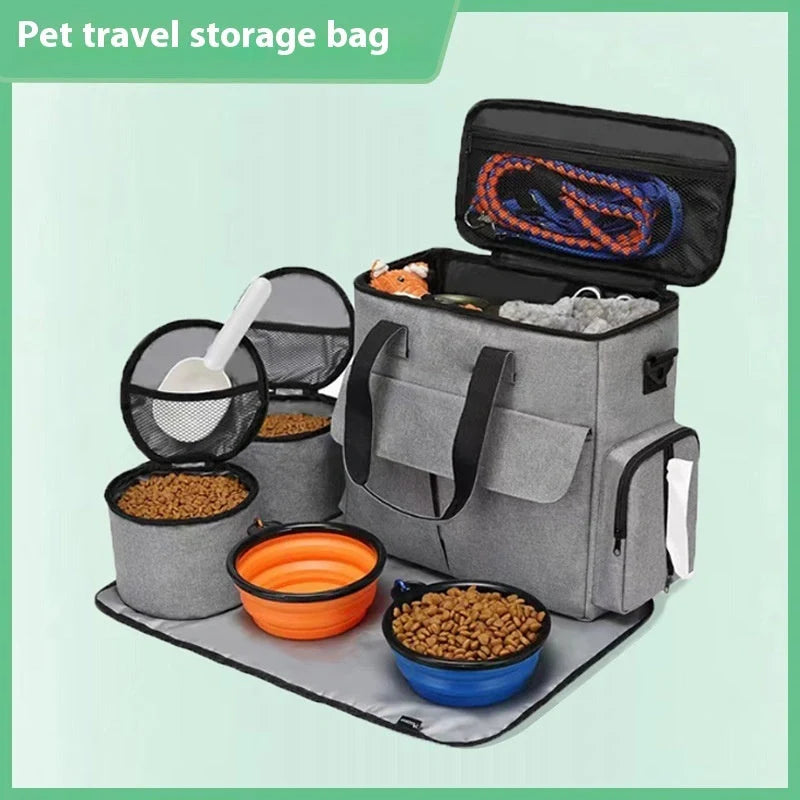 Gray Dog Travel Backpack Kit with removable divider and bonus training bag for pet adventures
