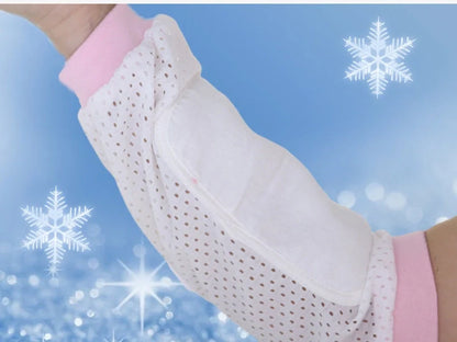 Ergonomic baby nursing arm pillow with breathable ice silk fabric