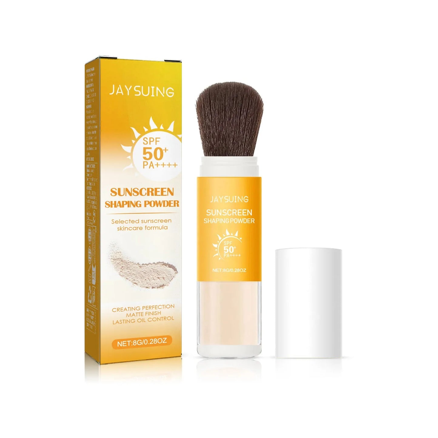 8g container of translucent loose setting powder for oil control and makeup finish