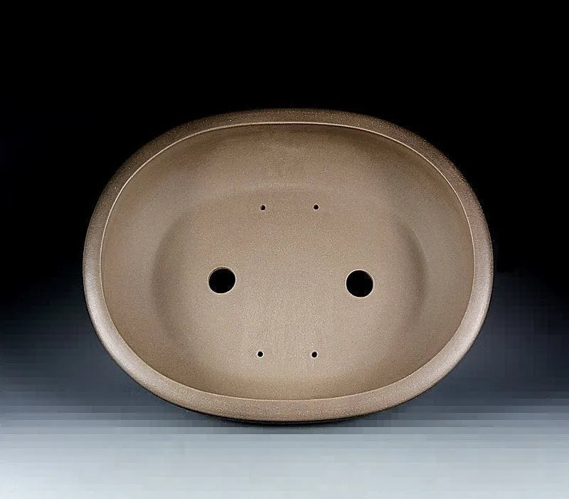 Handmade oval purple sand clay flowerpot measuring 50cm length