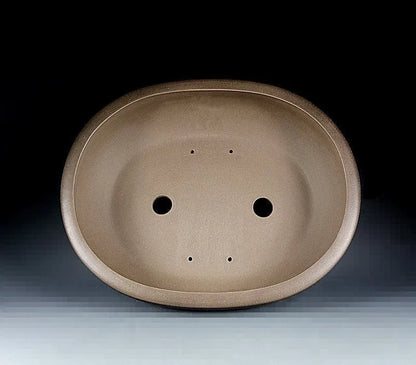 Handmade oval purple sand clay flowerpot measuring 50cm length