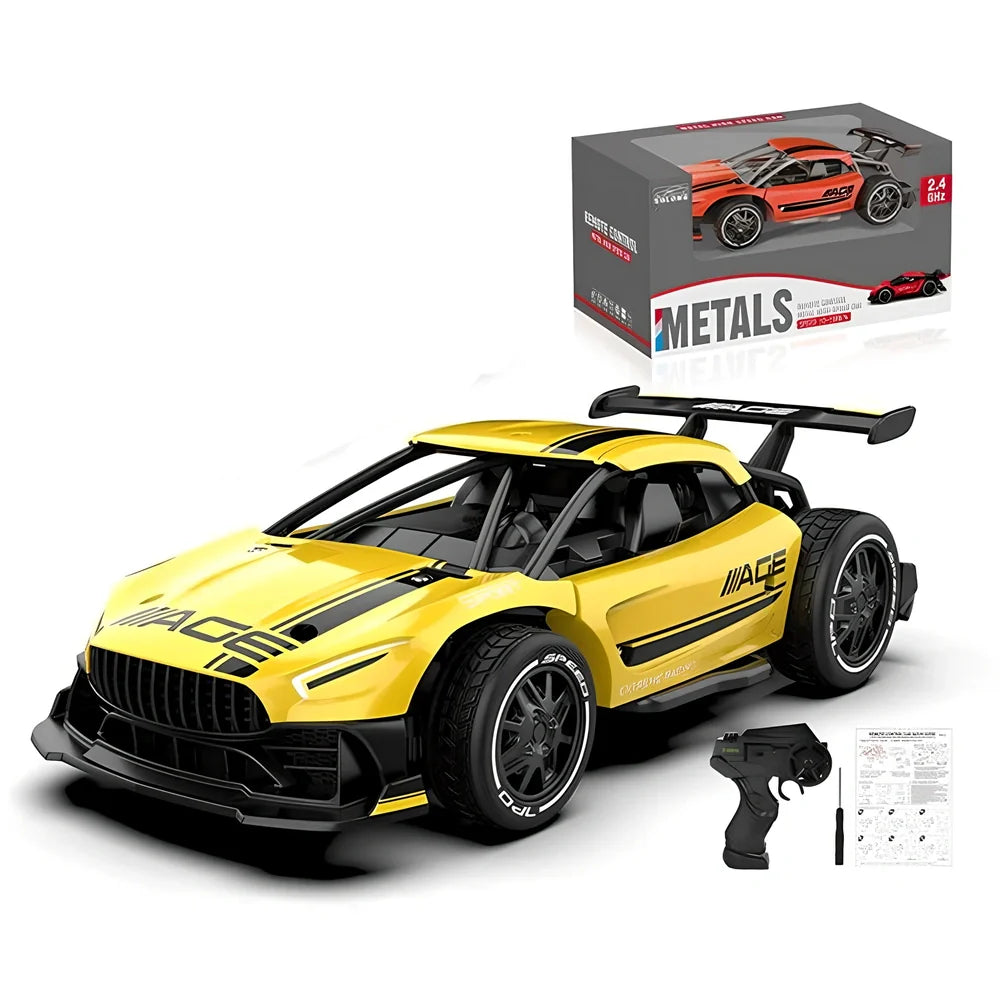 2.4G 4-channel RC drifting car with handle remote control on racing track