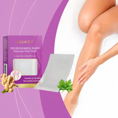 Pack of four micro needle patches for skincare treatment with herbal extracts