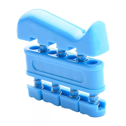 ABS finger strength trainer in black, orange, blue, and green for guitarists and fitness