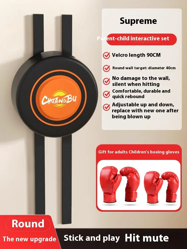 PU hanging boxing sandbag wall target for home fitness training in 30cm and 40cm sizes.