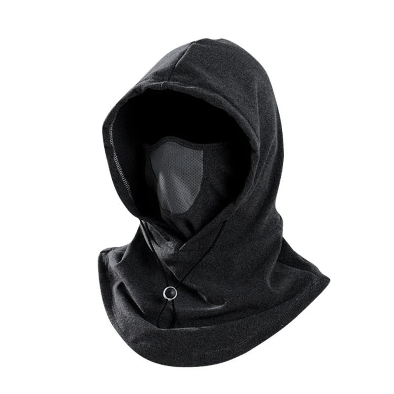 Premium fleece face mask and neck warmer with 360-degree coverage, adjustable drawstring, and versatile design for winter outdoor activities