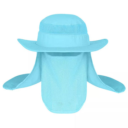 Fisherman's hat with full sun, water, and UV protection in various colors