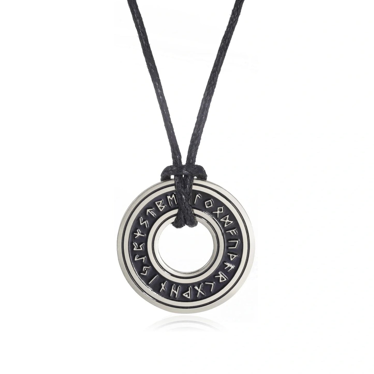 Stainless steel Norse rune necklaces with various Viking symbols and designs