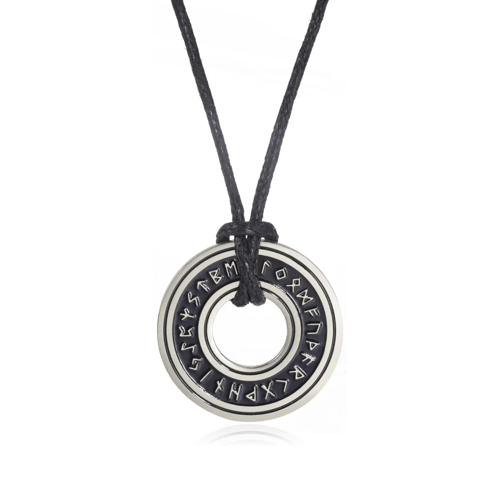 Stainless steel Norse rune necklaces with various Viking symbols and designs