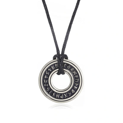 Stainless steel Norse rune necklaces with various Viking symbols and designs