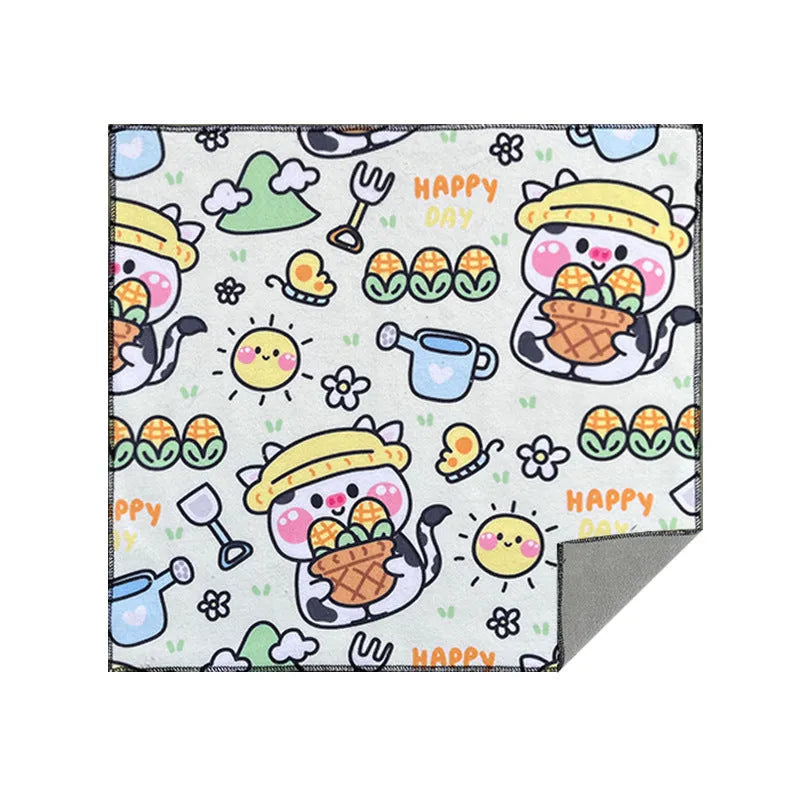 Colourful cartoon animal print cosmetic bag with zip closure in nylon material