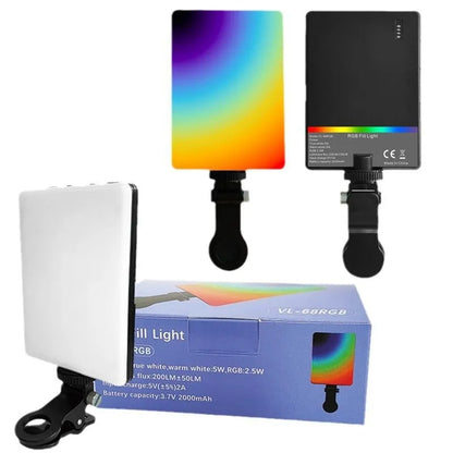 VL-60BI and VL-68BI pocket LED fill lights with clip for mobile phone attachment