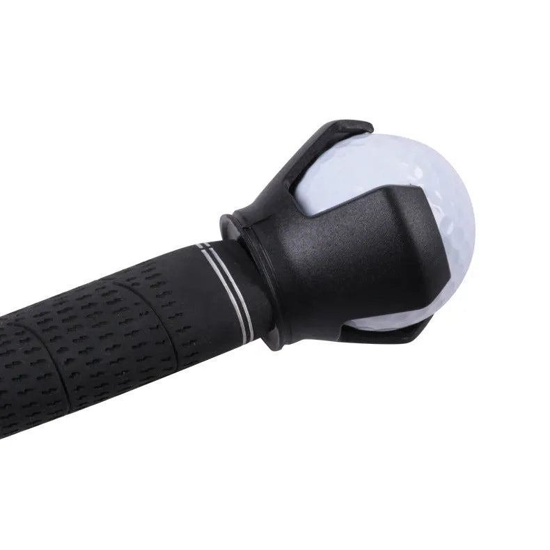 Black aluminium golf ball picker clip weighing 60g for course retrieval and outdoor sports