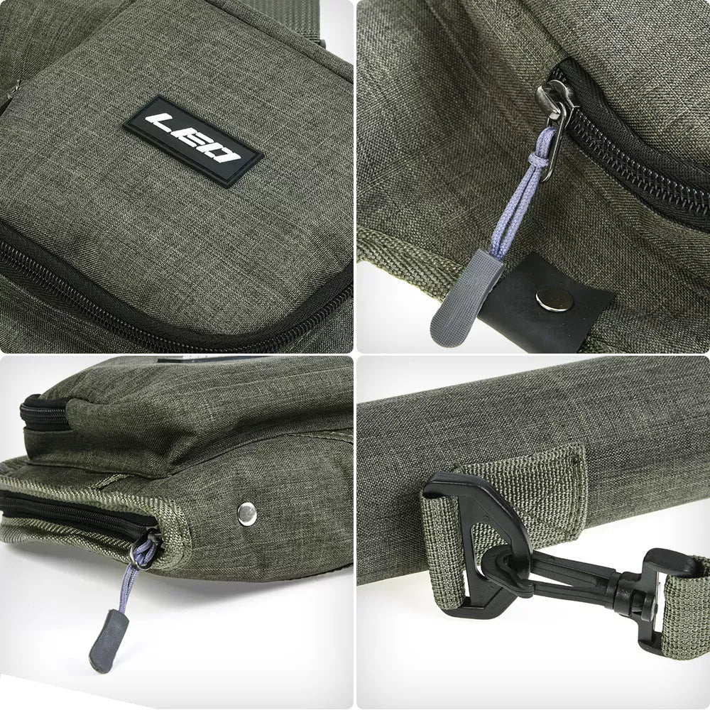 Green Leisure Canvas Fishing Rod Bag Portable for durable rod protection