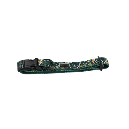 Six-piece adjustable cloth pet harness set with 1.5m haulage rope, collar, pick-up bag, bow tie, and triangular scarf