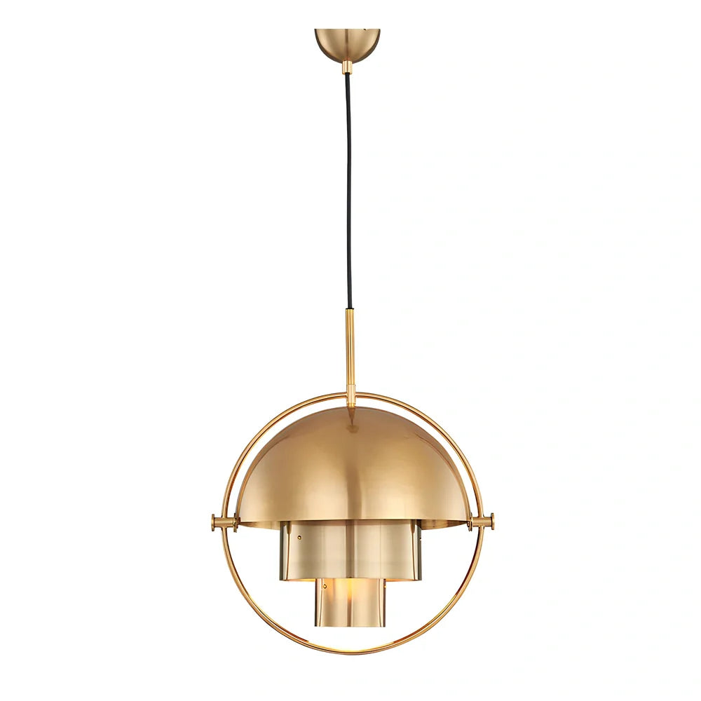 Half circle zinc alloy chandelier with LED light in gold finish for bedroom illumination