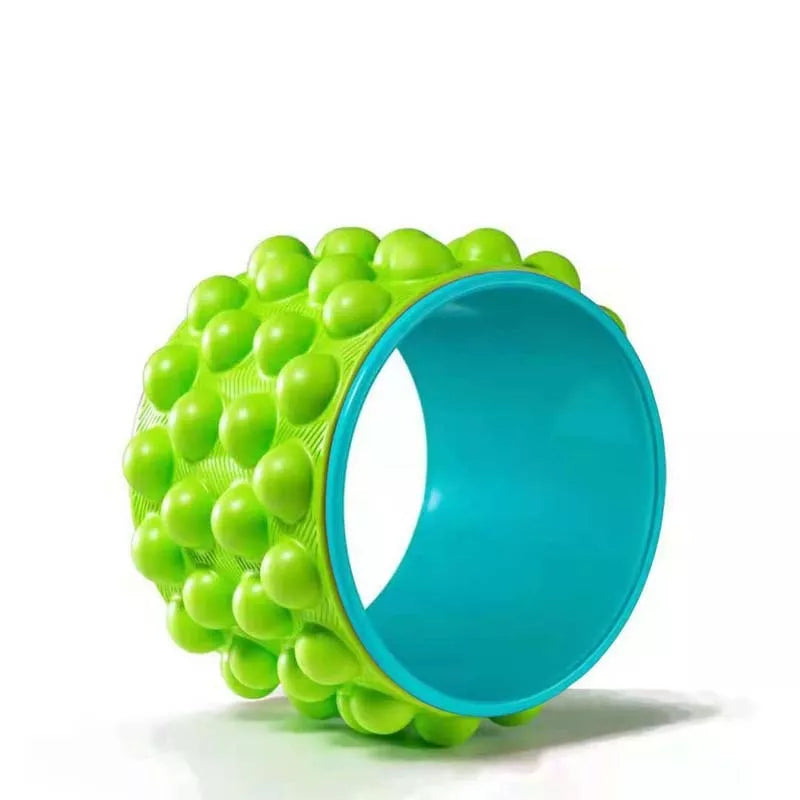 DFloating Point Yoga Wheel in various colors for back support and flexibility enhancement