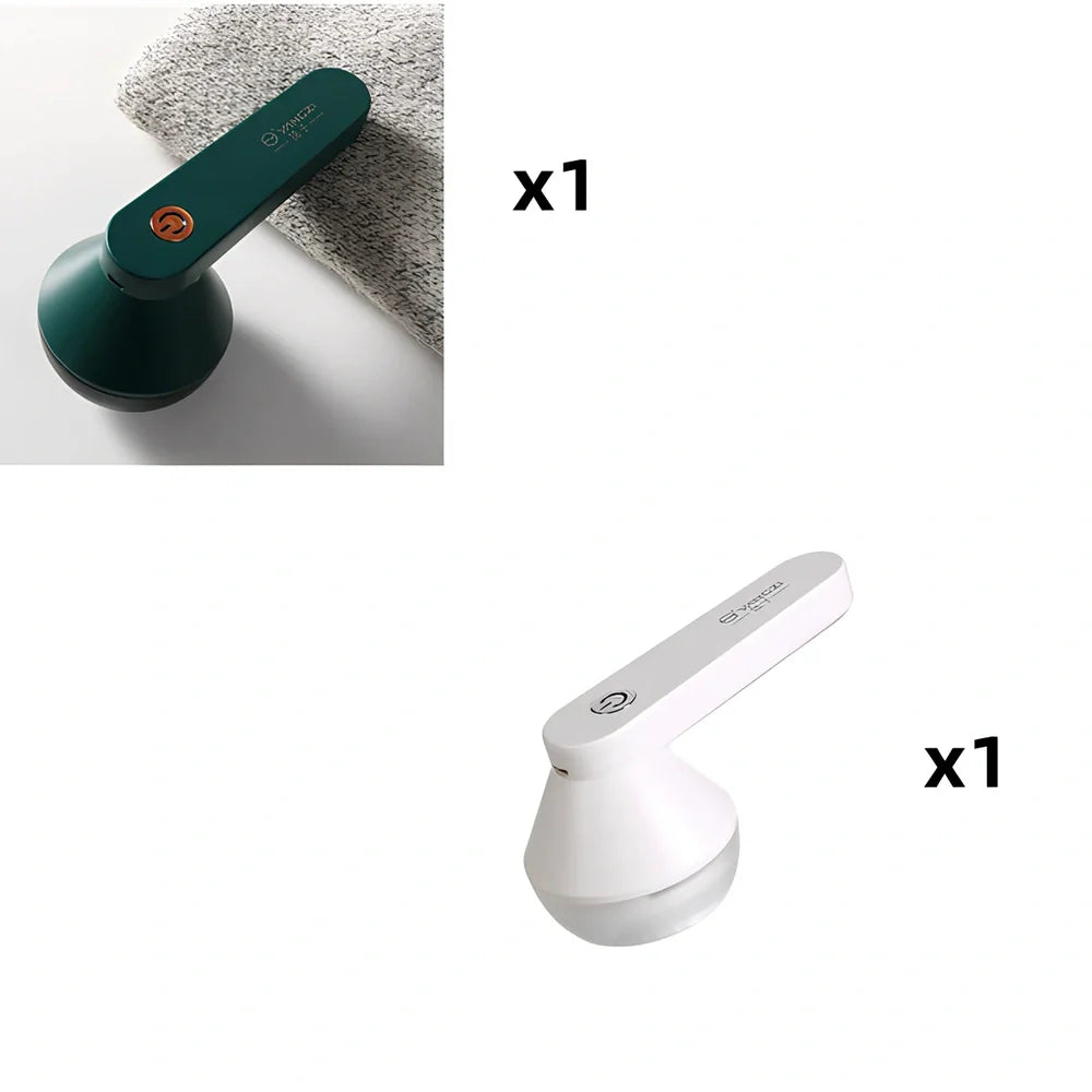 White and green charging shaving machine with straight plug design measuring 13.5cm
