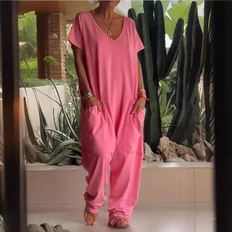 Hhomeenjoy Chic and Comfortable Oversized Jumpsuit with Roomy Pockets