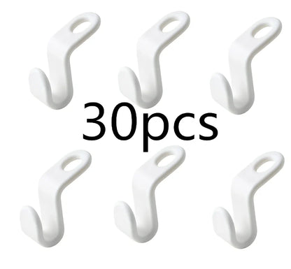 Plastic closet stack hanger rack with 6cm connectors for vertical wardrobe organisation