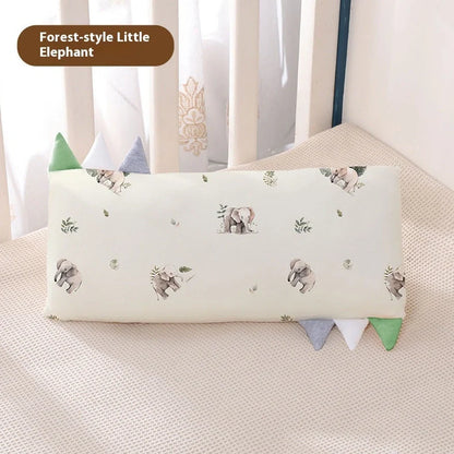 Bamboo fibre children's cartoon pillow with removable cover in three size options