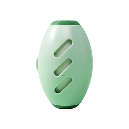Green and white washable reusable gel lint roller ball for pet hair removal on clothes and furniture