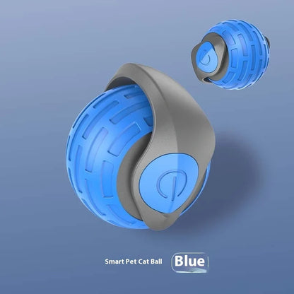 USB Rechargeable Smart Rolling Cat Toy Ball in vibrant colors for feline fun