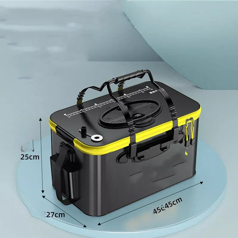 Thickened EVA Fish Protection Bucket with options for oxygen pump and multiple sizes