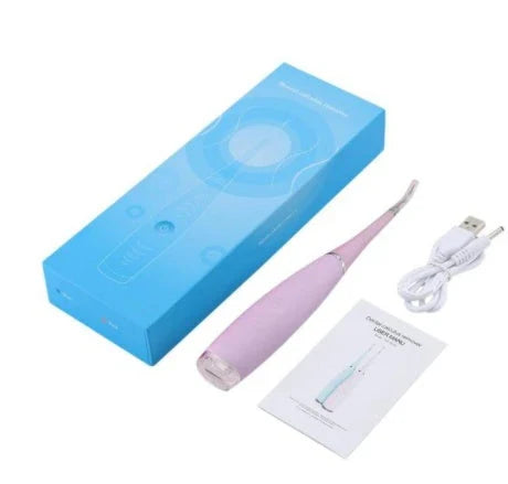 Rechargeable waterproof electric dental cleaner tool with high-frequency vibration technology for effective plaque and tartar removal