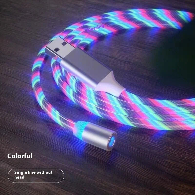 Magnetic Charging Cable Streamer in blue, red, green, and colorful options