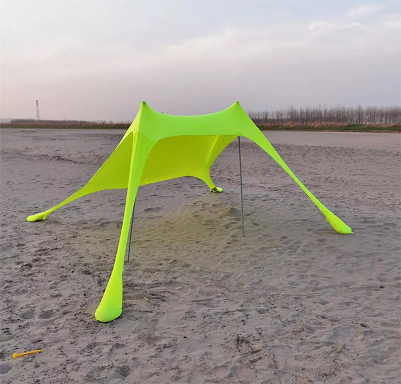 Outdoor Beach Leica Canopy Camping Tent in blue, red, green, and sky blue colors