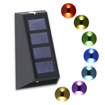 Solar garden wall light with European styling and waterproof ABS construction