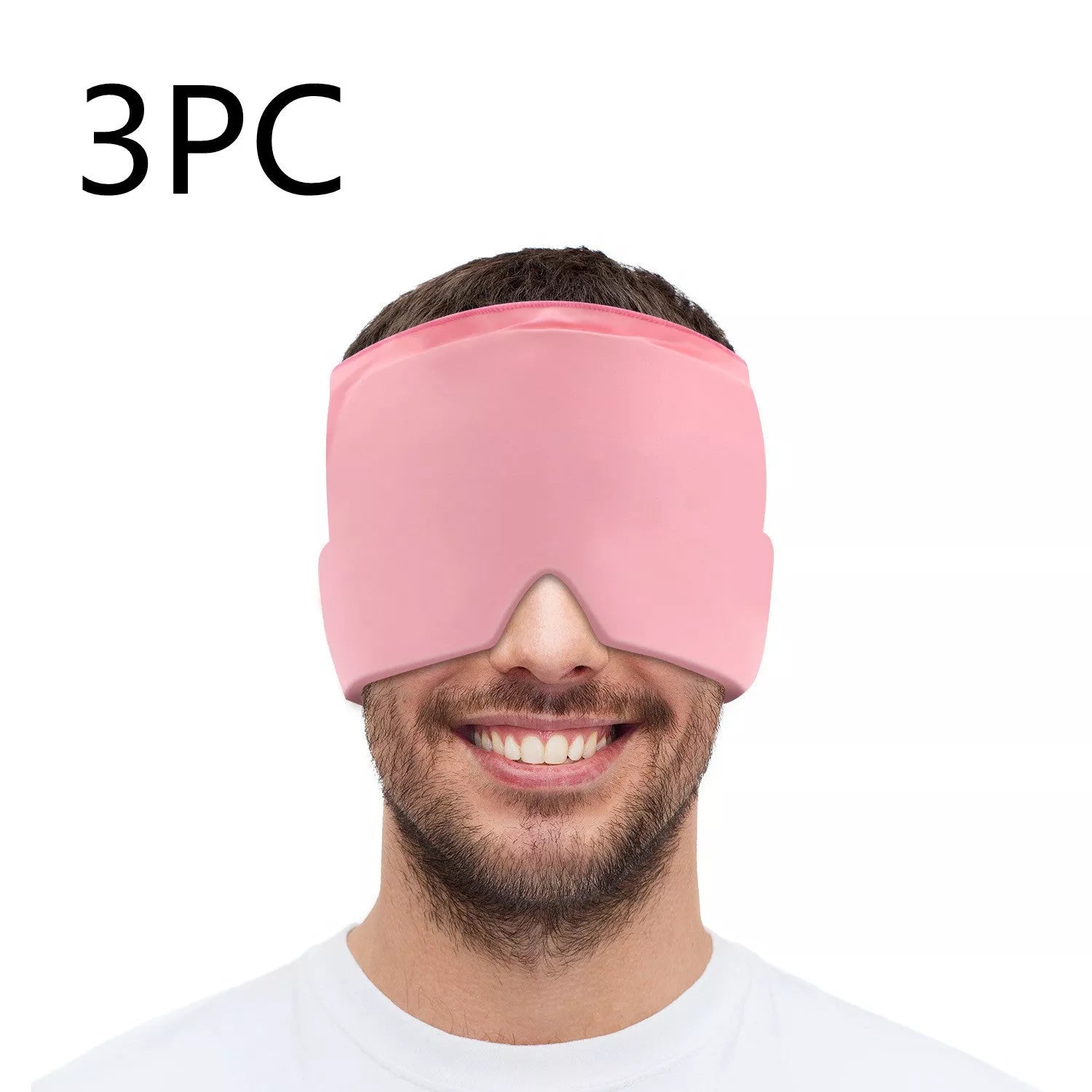 Gel Headband for headache relief in black, pink, sky blue, gray, and purple