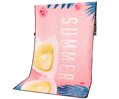 Superfine fibre beach towel in various colours, 175x75cm size, 280g lightweight for travel and outdoor sports