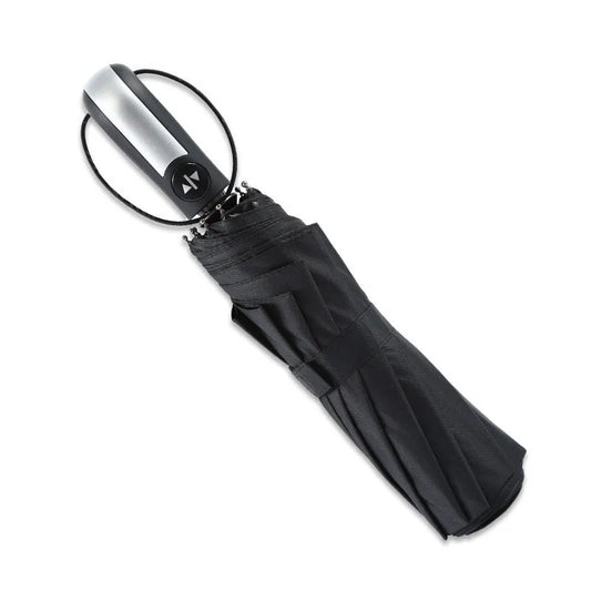 Business No Plus-sized Sun-shade Umbrella open, showing black NC fabric with 10 steel ribs and rubber handle