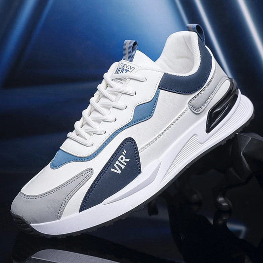 Stylish color-blocked mesh sneakers with breathable design for men