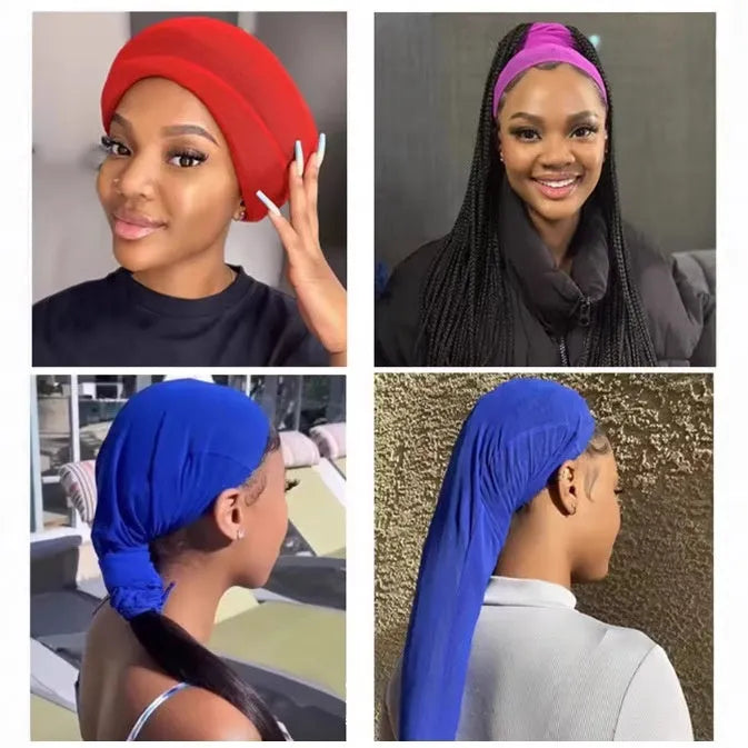 Breathable elastic wig mesh cap with oversleeve design in multiple colour options