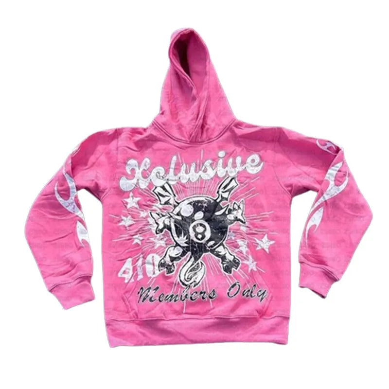Loose fit pullover with personalised letter print in street hipster style, shown in colour options.