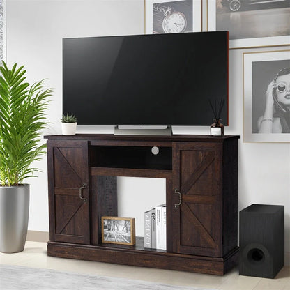 Vintage Wooden TV Cabinet in khaki color for living room