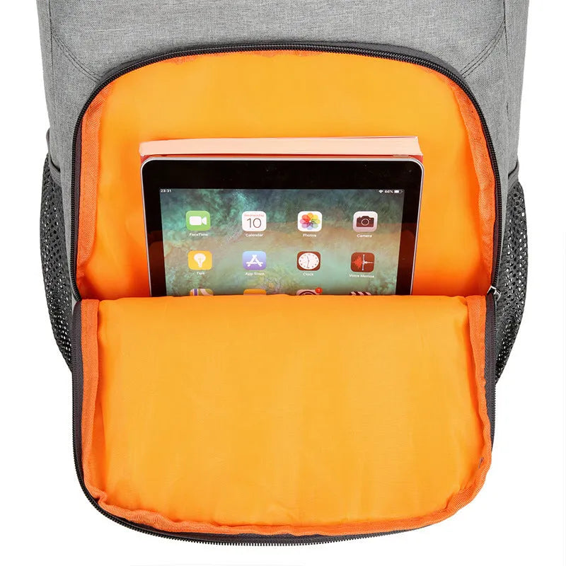 Outdoor thermal insulation backpack in oxford cloth with curved shoulder straps