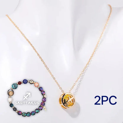 Natural stone beaded necklace and matching bracelet set with colourful gemstone beads.