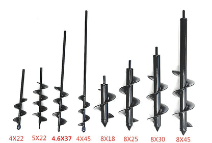 Spiral ground drilling machine with hexagonal shaft for garden tree planting and soil boring
