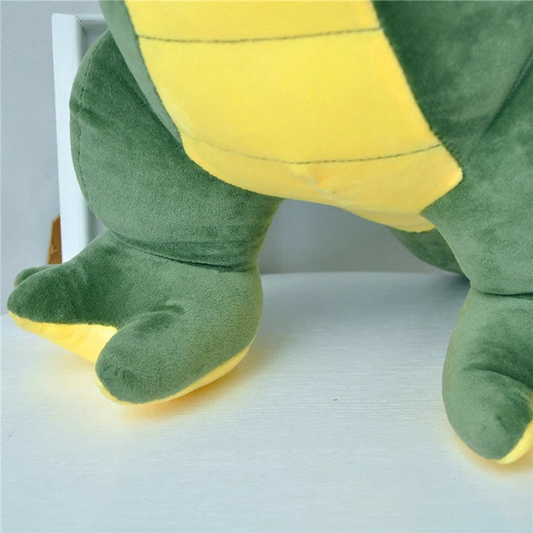 Cartoon Tyrannosaurus plush toy with reversible sequins in green